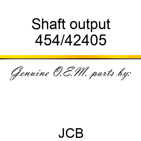 Shaft, output 454/42405
