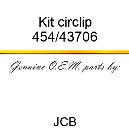 Kit, circlip 454/43706