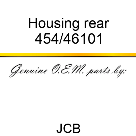 Housing, rear 454/46101
