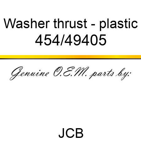 Washer, thrust - plastic 454/49405