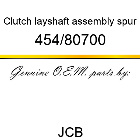 Clutch, layshaft assembly, spur 454/80700