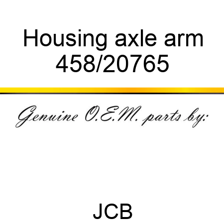 Housing, axle arm 458/20765