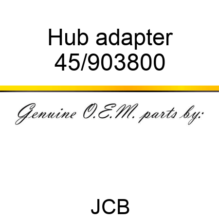 Hub, adapter 45/903800