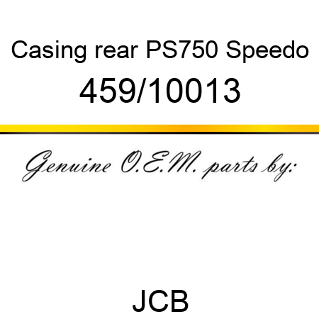 Casing, rear, PS750 Speedo 459/10013