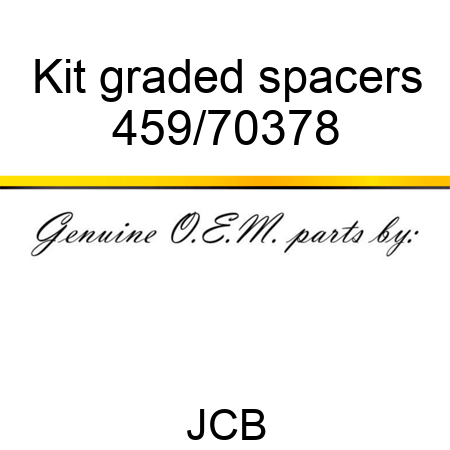 Kit, graded spacers 459/70378