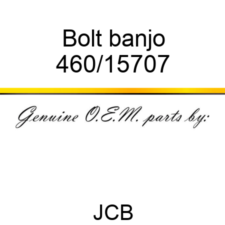 Bolt, banjo 460/15707