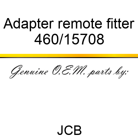 Adapter, remote fitter 460/15708