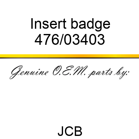 Insert, badge 476/03403