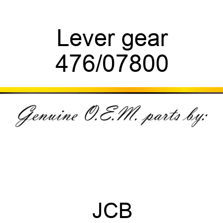 Lever, gear 476/07800