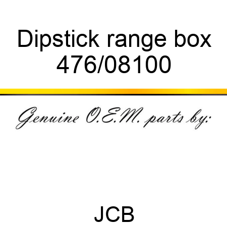 Dipstick, range box 476/08100