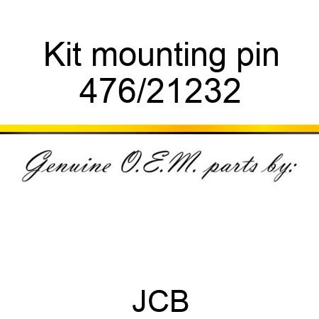Kit, mounting pin 476/21232