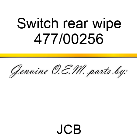 Switch, rear wipe 477/00256