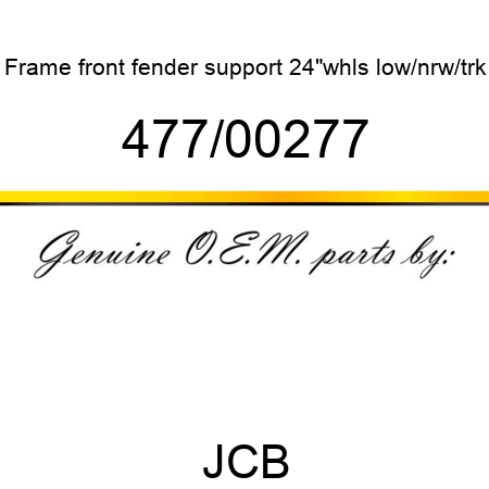 Frame, front fender support, 24