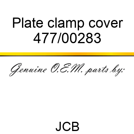Plate, clamp cover 477/00283