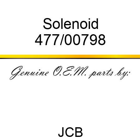 Solenoid 477/00798