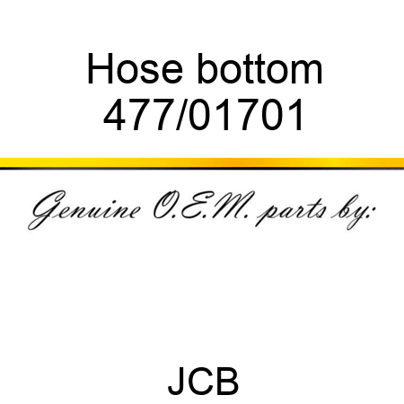 Hose, bottom 477/01701