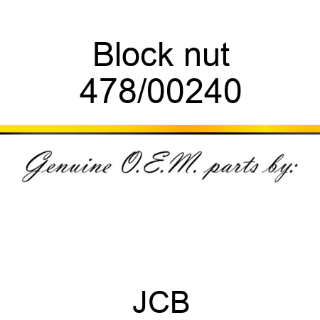Block, nut 478/00240