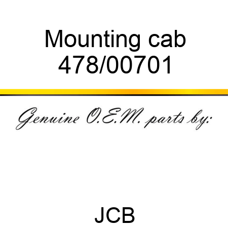 Mounting, cab 478/00701