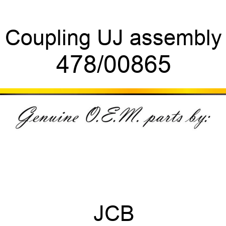 Coupling, UJ assembly 478/00865