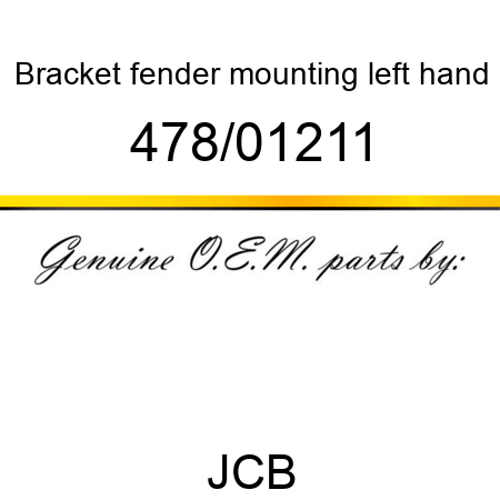 Bracket, fender mounting, left hand 478/01211
