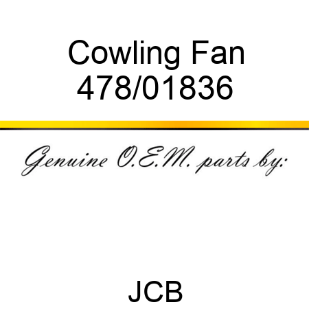 Cowling, Fan 478/01836
