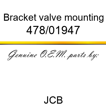 Bracket, valve mounting 478/01947