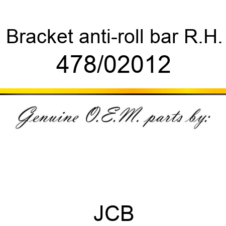 Bracket, anti-roll bar, R.H. 478/02012