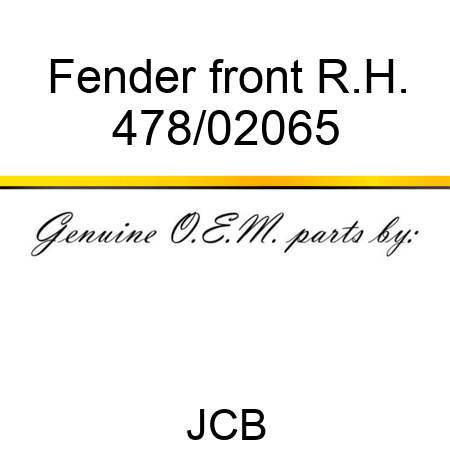 Fender, front, R.H. 478/02065