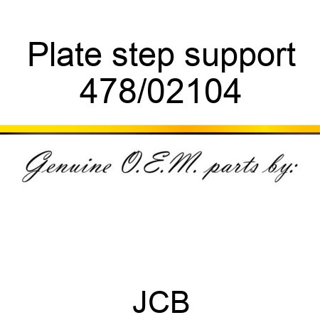 Plate, step support 478/02104