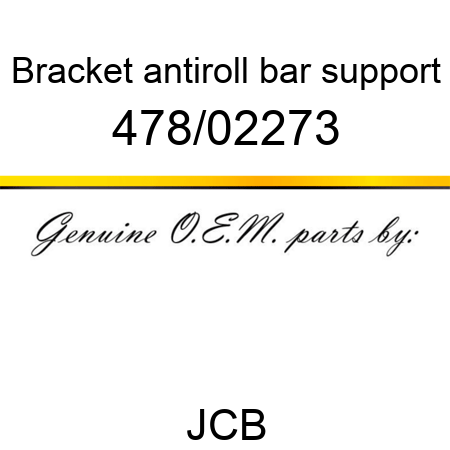 Bracket, antiroll bar support 478/02273