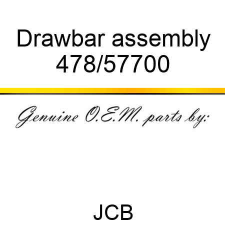 Drawbar, assembly 478/57700