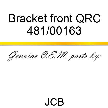 Bracket, front QRC 481/00163
