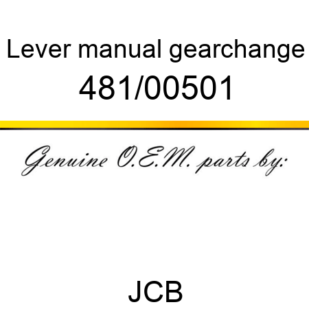 Lever, manual gearchange 481/00501