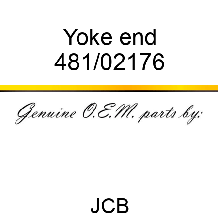 Yoke, end 481/02176