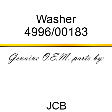 Washer 4996/00183