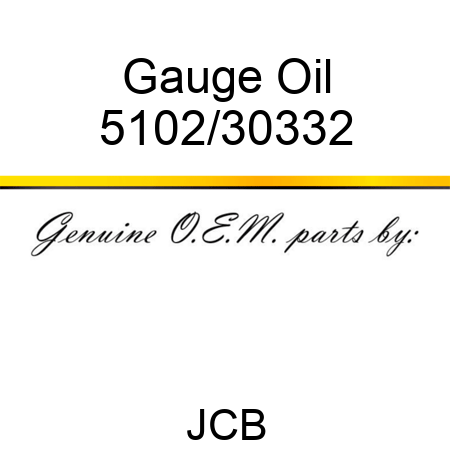 Gauge, Oil 5102/30332