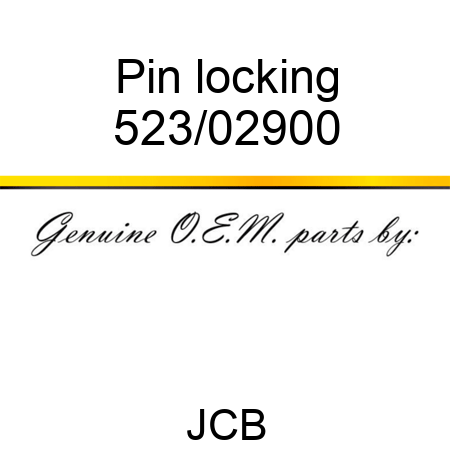 Pin, locking 523/02900