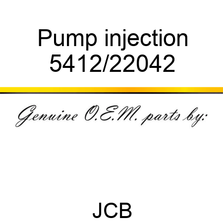 Pump, injection 5412/22042