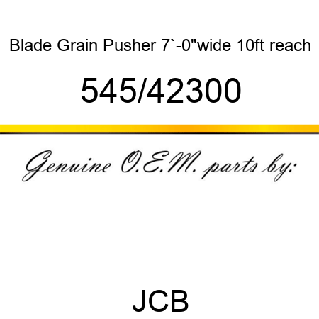 Blade, Grain Pusher, 7`-0