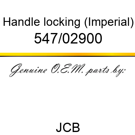 Handle, locking (Imperial) 547/02900