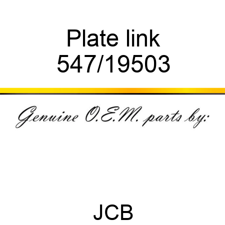 Plate, link 547/19503