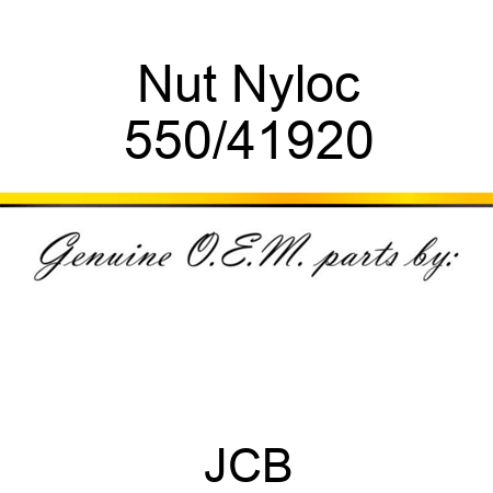 Nut, Nyloc 550/41920