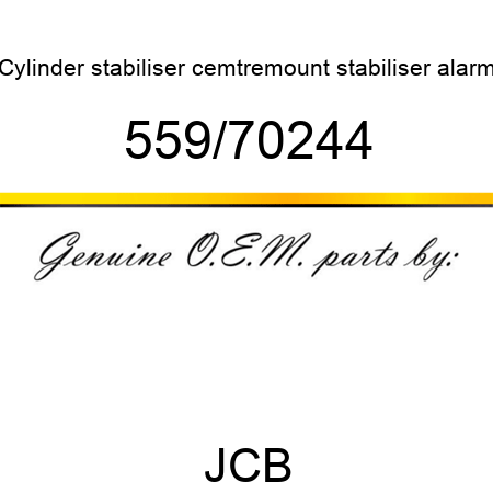 Cylinder, stabiliser cemtremount, stabiliser alarm 559/70244