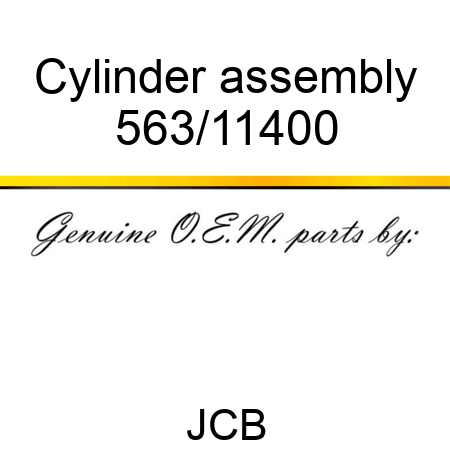 Cylinder, assembly 563/11400