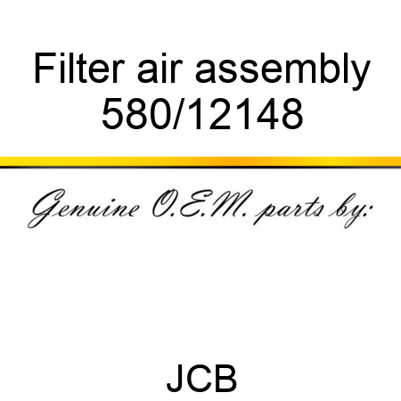 Filter, air, assembly 580/12148