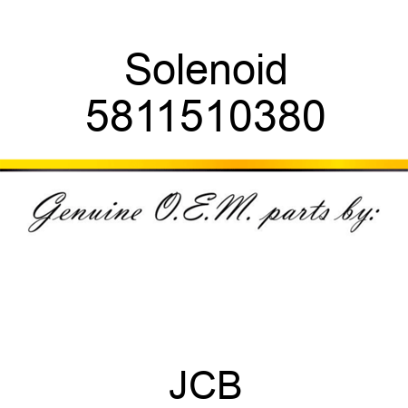 Solenoid 5811510380