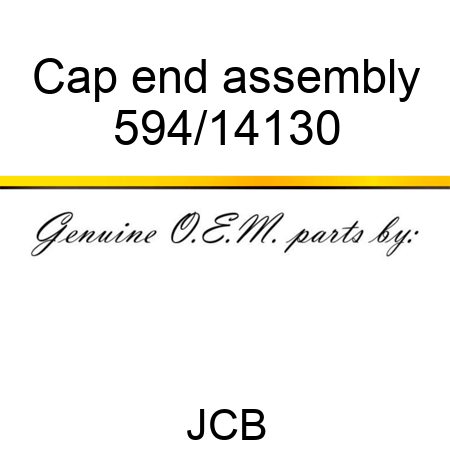 Cap, end assembly 594/14130
