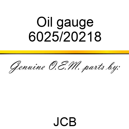 Oil, gauge 6025/20218