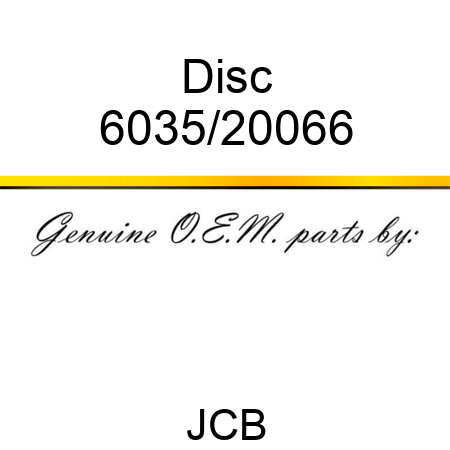 Disc 6035/20066
