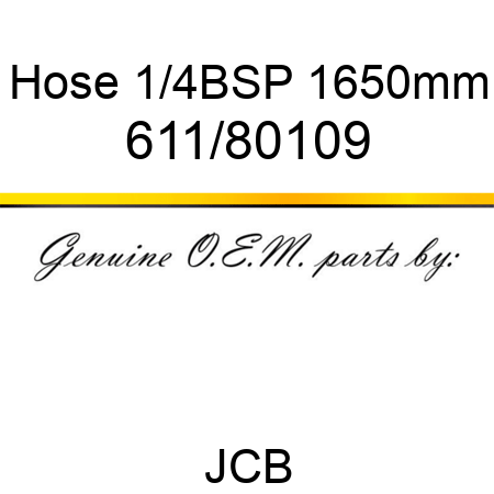 Hose, 1/4BSP 1650mm 611/80109